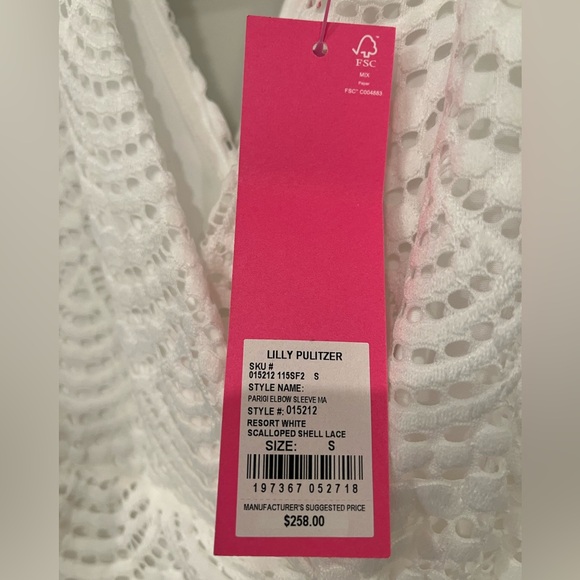 NWT Lilly Pulitzer Parigi Elbow Sleeve maxi dress in resort white - Picture 3 of 6